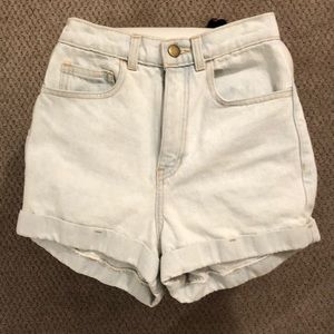 American apparel High waisted jean shorts sz24